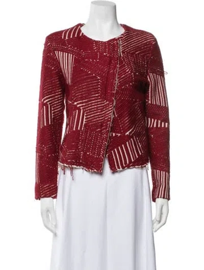 Pre-owned Iro Patterned Jacket In Red