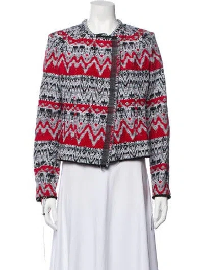 Pre-owned Iro Patterned Jacket In Red