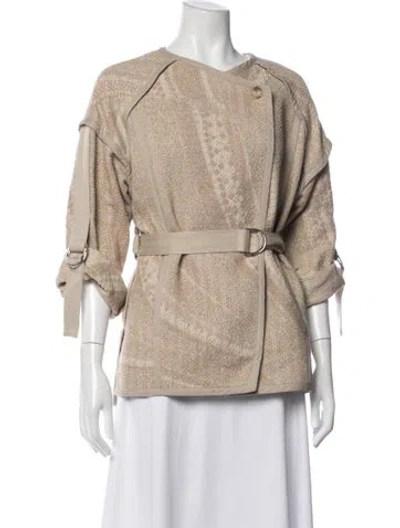 Pre-owned Iro Patterned Jacket W/ Tags In Neutral