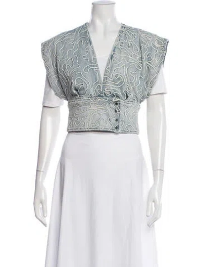 Pre-owned Iro Patterned Jacket In White