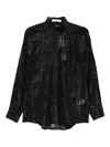 Iro Patterned-jacquard Blouse In Black