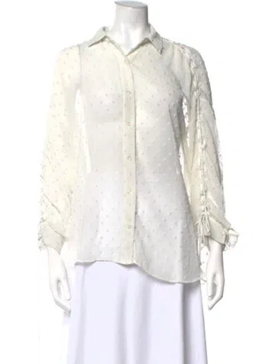 Pre-owned Iro Patterned Long Sleeve Blouse In Neutrals