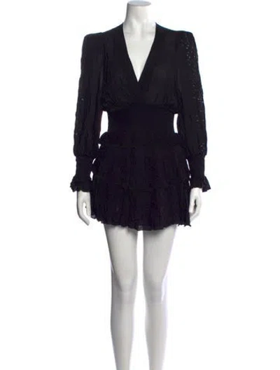 Pre-owned Iro Patterned Mini Dress In Black