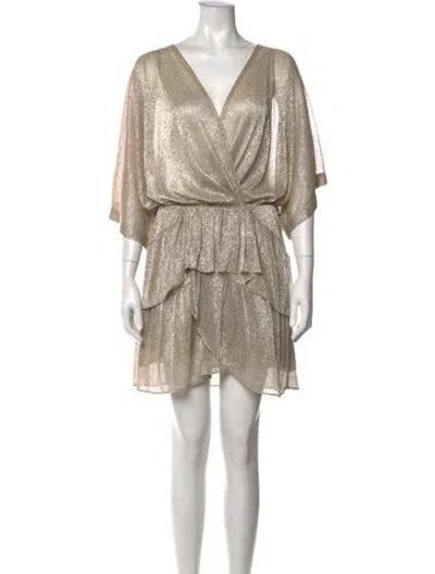 Pre-owned Iro Patterned Mini Dress In Metallic/neutrals
