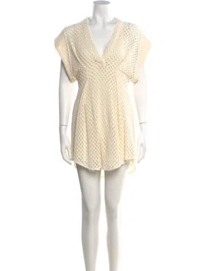 Pre-owned Iro Patterned Mini Dress In Neutral