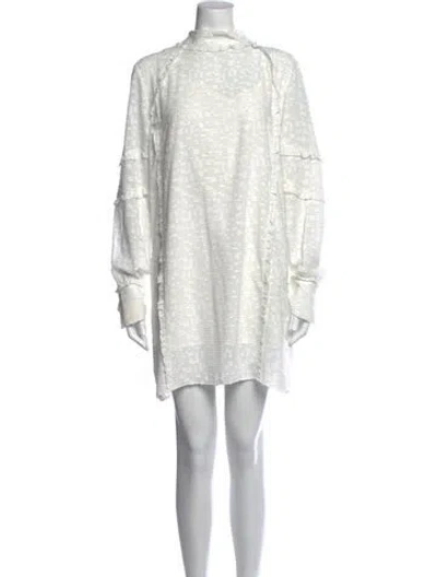 Pre-owned Iro Patterned Mini Dress In White