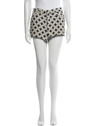 Pre-owned Iro Patterned Mini Shorts In Black