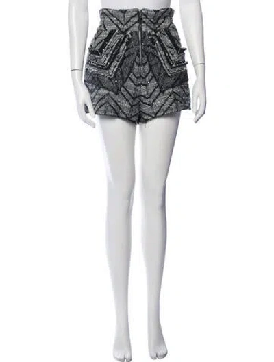 Pre-owned Iro Patterned Mini Shorts In Black/metallic