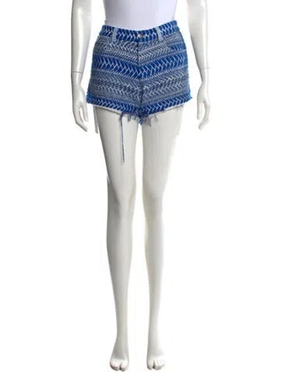 Pre-owned Iro Patterned Mini Shorts In Blue
