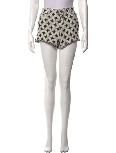Pre-owned Iro Patterned Mini Shorts In Neutrals