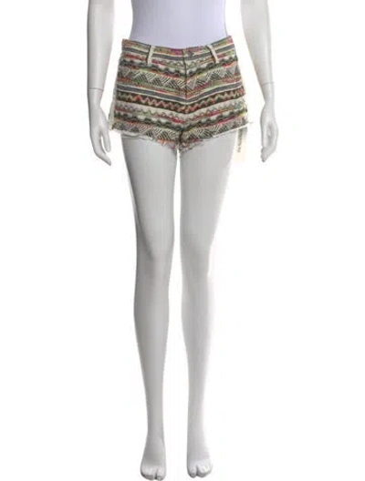 Pre-owned Iro Patterned Mini Shorts W/ Tags In Neutral