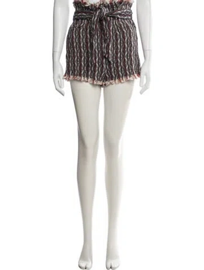 Pre-owned Iro Patterned Mini Shorts W/ Tags In Red