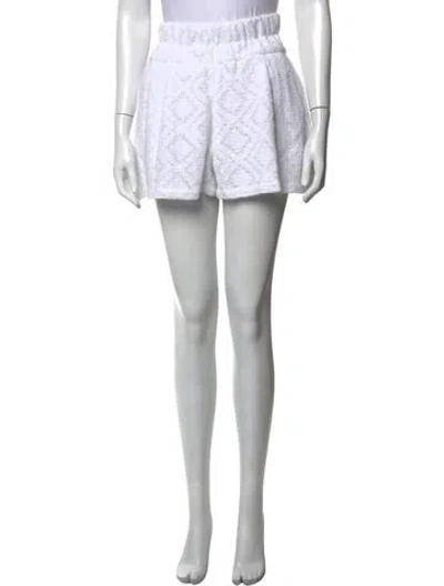 Pre-owned Iro Patterned Mini Shorts W/ Tags In White
