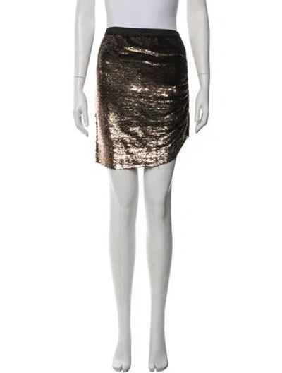 Pre-owned Iro Patterned Mini Skirt In Black