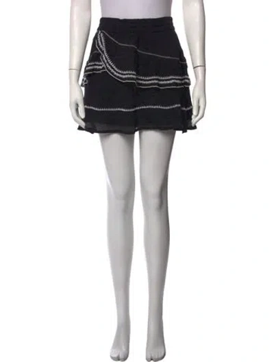 Pre-owned Iro Patterned Mini Skirt In Black