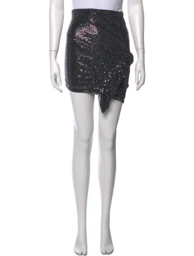 Pre-owned Iro Patterned Mini Skirt In Black