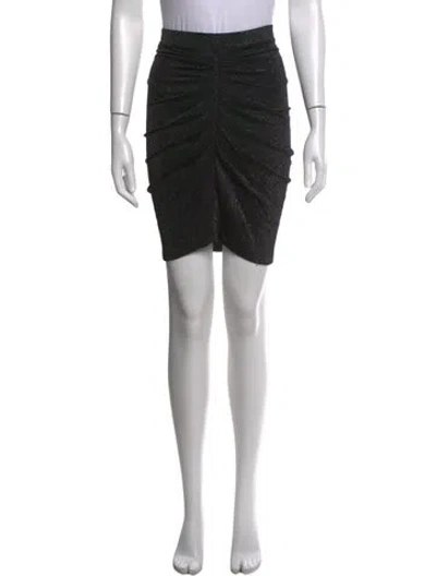 Pre-owned Iro Patterned Mini Skirt In Black/metallic