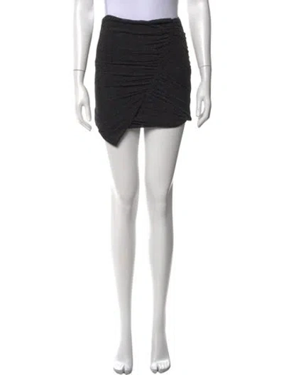 Pre-owned Iro Patterned Mini Skirt In Black/metallic