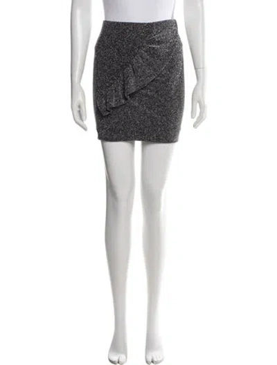 Pre-owned Iro Patterned Mini Skirt In Grey