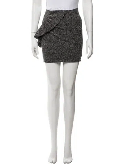 Pre-owned Iro Patterned Mini Skirt In Grey