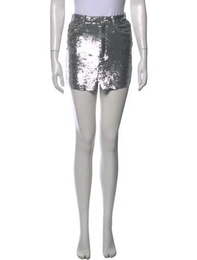 Pre-owned Iro Patterned Mini Skirt In Grey
