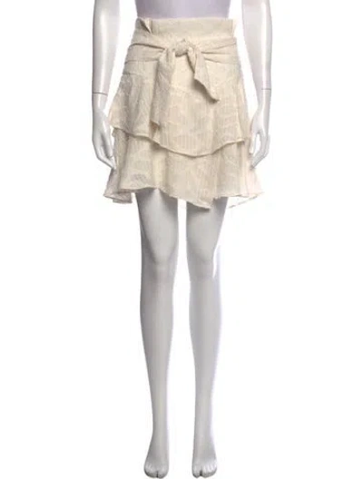 Pre-owned Iro Patterned Mini Skirt In Neutrals