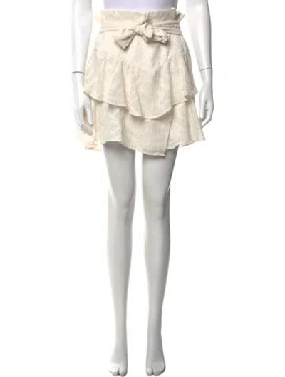 Pre-owned Iro Patterned Mini Skirt In Neutrals