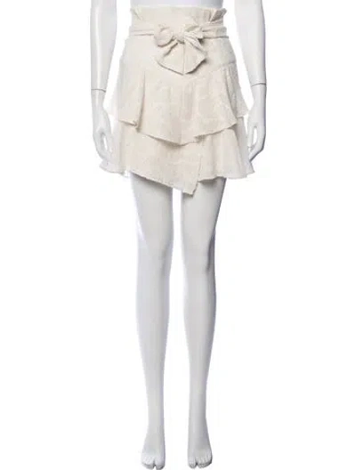 Pre-owned Iro Patterned Mini Skirt In Neutrals
