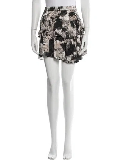 Pre-owned Iro Patterned Mini Skirt In Pink