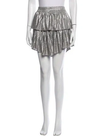 Pre-owned Iro Patterned Mini Skirt In Silver