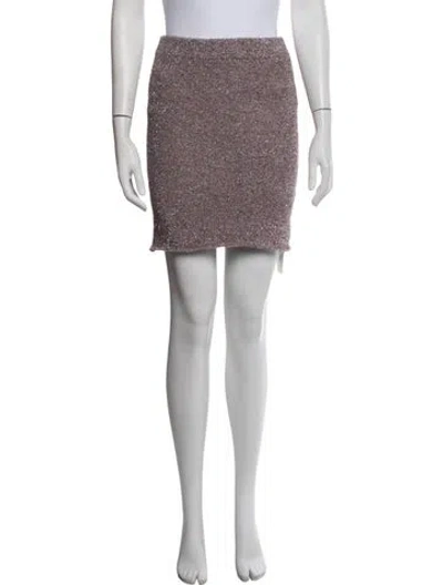 Pre-owned Iro Patterned Mini Skirt W/ Tags In Red