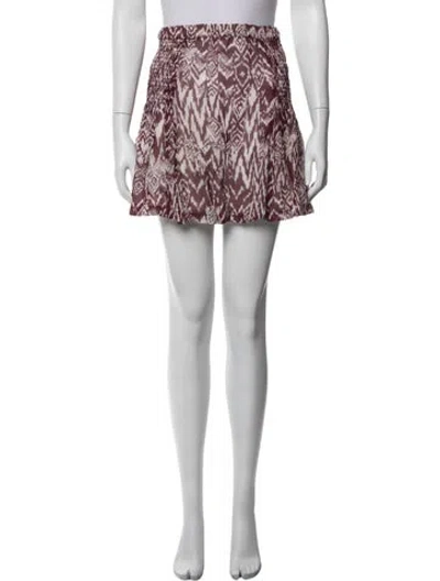 Pre-owned Iro Patterned Mini Skirt In White