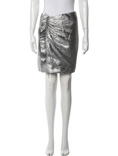 Pre-owned Iro Patterned Mini Skirt In White