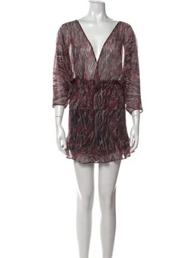Pre-owned Iro Patterned V-neck Jumpsuit In Multi