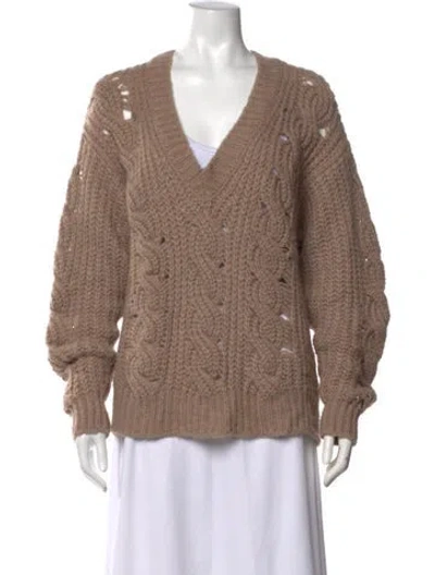 Pre-owned Iro Patterned V-neck Sweater In Neutrals