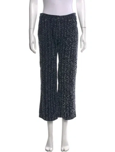 Pre-owned Iro Patterned Wide Leg Pants In Blue