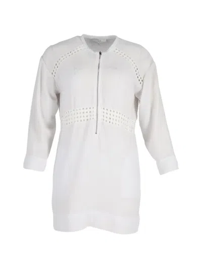 Pre-owned Iro Perforated-detail Mini Dress In White