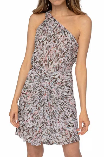 Iro Petals One Shoulder Mini Dress In Multi