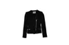 Iro Phoebe Jacquard Biker Jacket In Black Cotton In Black