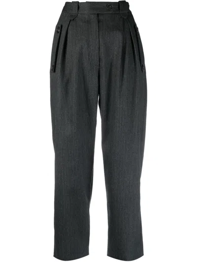 Iro Tapered-hose Mit Nadelstreifen In Black