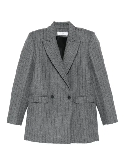 IRO PINSTRIPE DOUBLE-BREASTED BLAZER