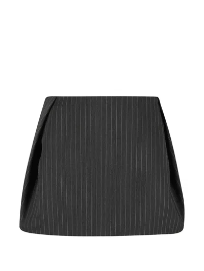 Iro Pinstriped Pleated Skirt In Gray