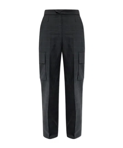 Iro Plaid Casual Pants In Gray
