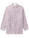 Iro Plaid-check Tweed Shirt In Pink