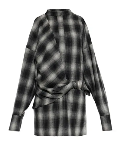 Iro Plaid Dress In Black