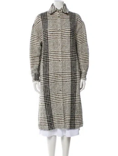 Pre-owned Iro Plaid Print Coat In Neutral