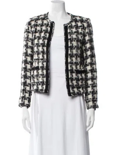 Pre-owned Iro Plaid Print Evening Jacket In White