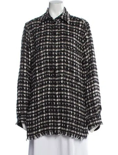 Pre-owned Iro Plaid Print Jacket In Black