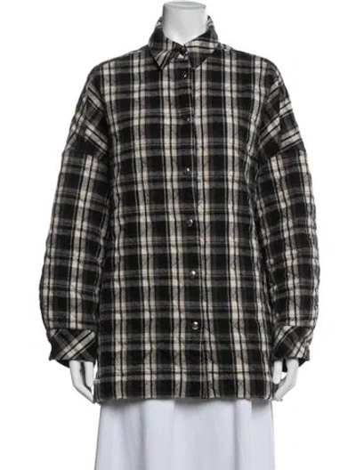 Pre-owned Iro Plaid Print Jacket In Black