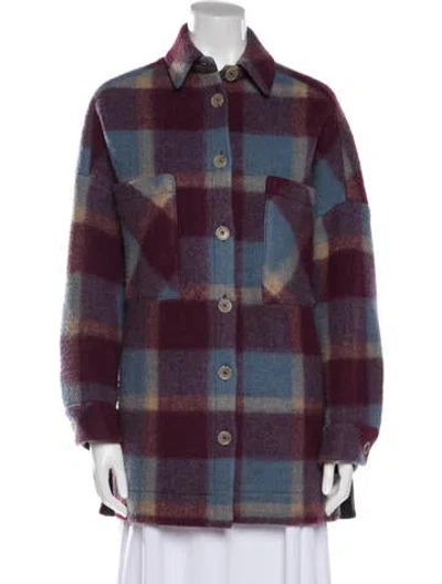 Pre-owned Iro Plaid Print Jacket In Blue